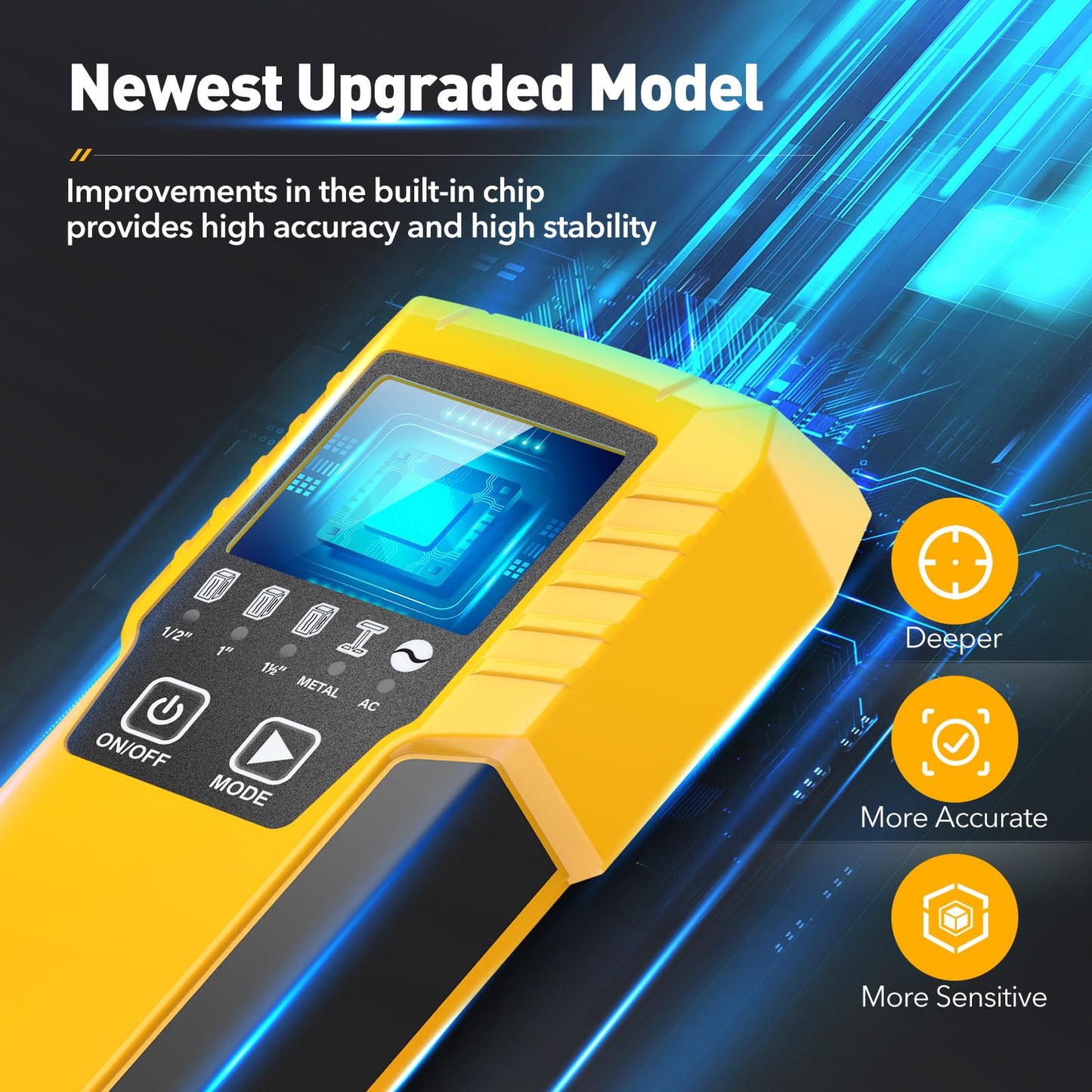 Stud Finder Wall Scanner Detector - 5 in 1 Electronic Wall Wood Metal Stud Finder Edge Center Beam Finders Stud Sensor with LCD Display